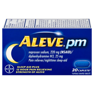 Aleve PM Naproxen Sodium Tablets 220mg Pain Reliever/Nighttime Sleep-Aid - 20 Count - Image 3