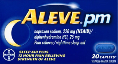 Aleve PM Naproxen Sodium Tablets 220mg Pain Reliever/Nighttime Sleep-Aid - 20 Count - Image 2