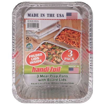 Aluminum Foil Take-Out Containers - 9 x 6 - ULINE - Carton of 250 - S-25388