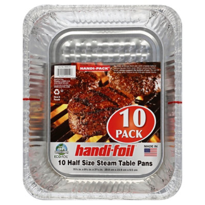 Handi Pack Steam Table Pans Half Size - 10 Count