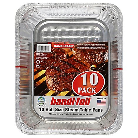 Handi Pack Steam Table Pans Half Size - 10 Count