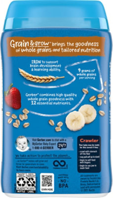 Gerber Lil Bits Cereal Oatmeal Banana Strawberry - 8 Oz - Image 6