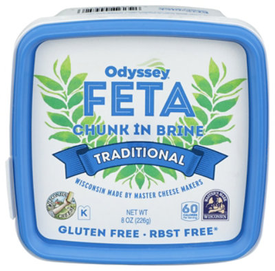 Odyssey Feta In Brine Chunk Cheese - 8 Oz - Image 1