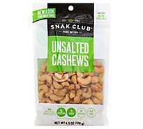 SnakClub Super Value Cashews Unsalted - 4.25 Oz