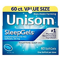 Unisom SleepGels Nighttime Sleep-Aid SoftGels - 60-50 mg - Image 1