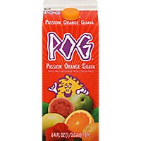 POG Passion Orange Guava Drink From Concentrate Paper Carton Gable Top - 0.5 Gallon - Image 1