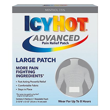 Icy Hot Advanced Relief Medicated Patch - 1-4 Count - Image 2