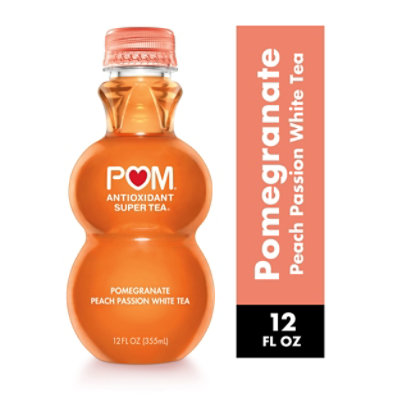 POM Wonderful Pomegranate Peach Passion White Tea Antioxidant Super Tea - 12 Fl. Oz. - Image 2