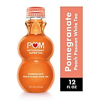 POM Wonderful Pomegranate Peach Passion White Tea Antioxidant Super Tea - 12 Fl. Oz. - Image 1
