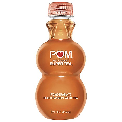 POM Wonderful Pomegranate Peach Passion White Tea Antioxidant Super Tea - 12 Fl. Oz.
