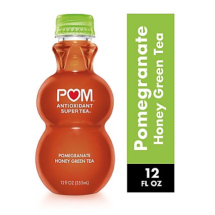 POM Wonderful Pomegranate Honey Green Tea Antioxidant Super Tea - 12 Fl. Oz. - Image 1