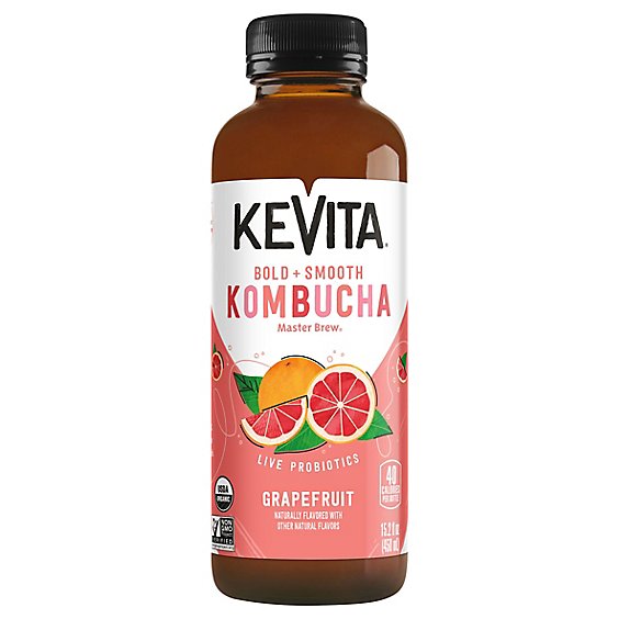 KeVita Kombucha Master Brew Grapefruit - 15.2 Fl. Oz.