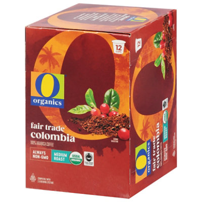 O Organics Coffee Organic Arabica Single Serve Cups Medium Roast Colombian - 12 Count - Image 2