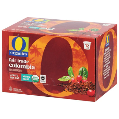 O Organics Coffee Organic Arabica Single Serve Cups Medium Roast Colombian - 12 Count - Image 4