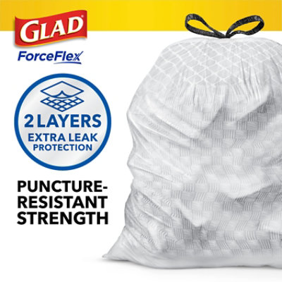 Glad ForceFlex Tall Kitchen Drawstring Trash Bags 13 Gallon Gain Lavender with Febreze - 80 Count - Image 3