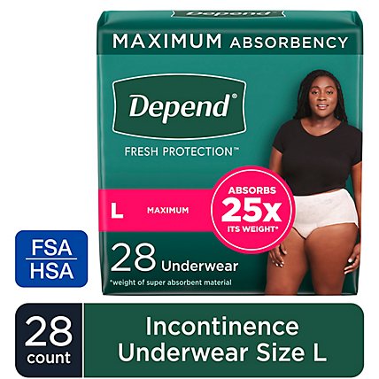 Depend FIT FLEX Adult Incontinence Underwear for Women - 28 Count - Image 2