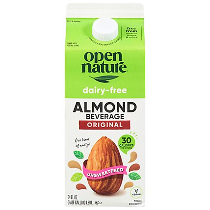 Open Nature Almond Milk Original Unsweetened Half Gallon - 64 Fl. Oz. - Image 2
