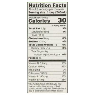 Open Nature Almond Milk Original Unsweetened Half Gallon - 64 Fl. Oz. - Image 3