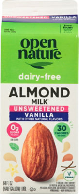 Open Nature AlmondMilk Vanilla Unsweetened Half Gallon - 64 Fl. Oz. - Image 6