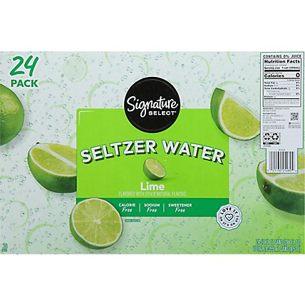 Signature SELECT Seltzer Water Lime - 24-12 Fl. Oz. - Image 3