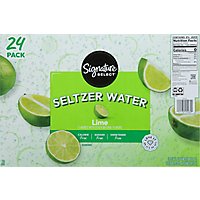 Signature SELECT Seltzer Water Lime - 24-12 Fl. Oz. - Image 3