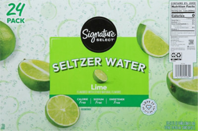 Signature SELECT Lime Seltzer Water - 24-12 Fl. Oz. - Image 6