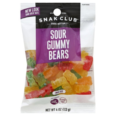Snak Club Sour Gummy Bears - 4 Oz - Image 1