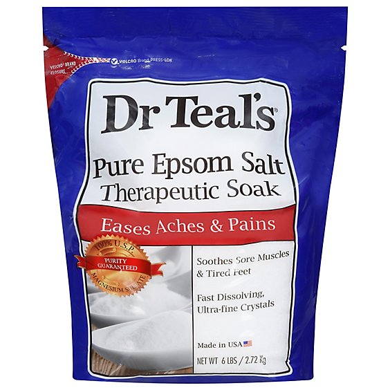 Dr Teals Soaking Solution Epsom Salt Pure Magnesium Sulfate U.S.P - 6 Lb