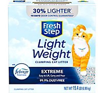 Fresh Step Cat Litter Clumping Lightweight Extreme With Febreze Fresh Clean Scent Box - 15.4 Lb