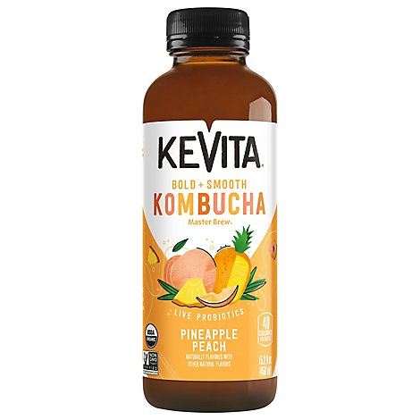 Kevita Probiotic Drink Pineapple Peach - 15.2 Oz