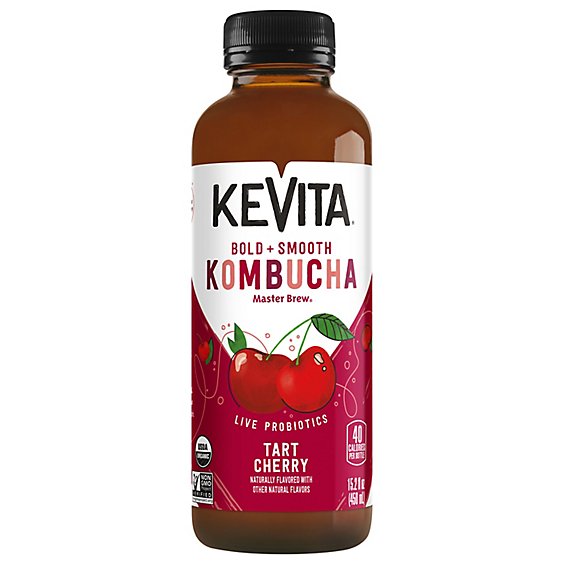KeVita Kombucha Probiotic Drink Master Brew Tart Cherry - 15.2 Fl. Oz.