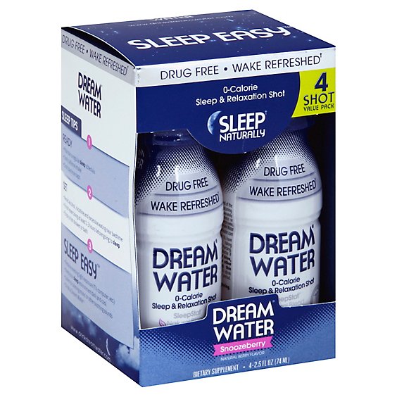 Dream Water Snoozeberry Sleep And Relaxation Drug Free - 4-2.5 Fl. Oz.