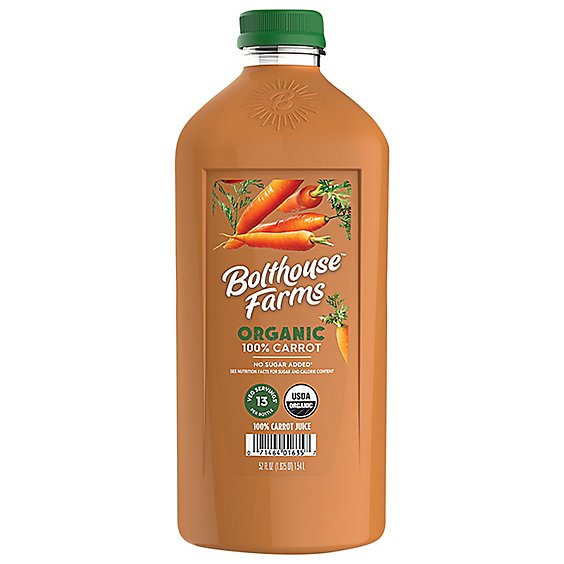 Bolthouse Farms Carrot 100% Juice Organic - 52 Fl. Oz.