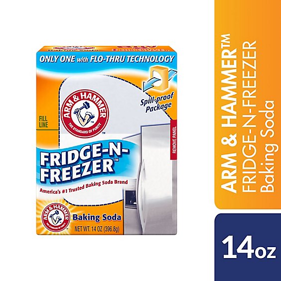 ARM & HAMMER Fridge N Freezer Baking Soda Odor Absorber - 14 Oz