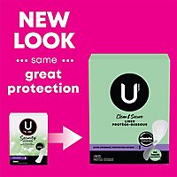 U by Kotex Security Lightdays Light Absorbency Extra Coverage Unscented Panty Liners - 80 Count - Image 2