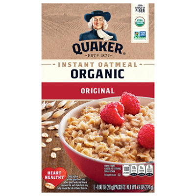 Quaker Select Starts Organic Oatmeal Instant Original - 8-0.98 Oz