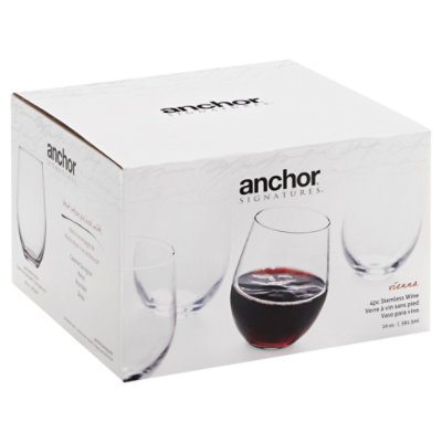 Vienna Stemless Red Wine 4pk 20oz - 4 Count - Image 1