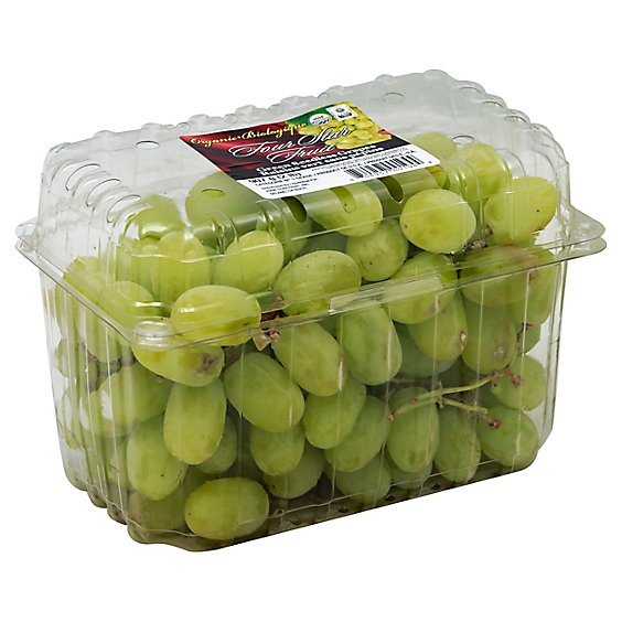 Grapes Green Organic Prepacked - 2 Lb