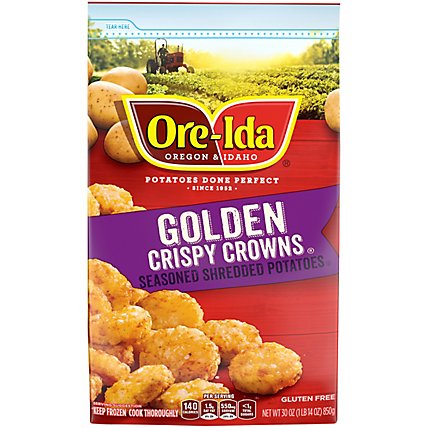 Ore-Ida Golden Crispy Crowns Seasoned Shredded Frozen Potatoes Bag - 30 Oz - Image 5