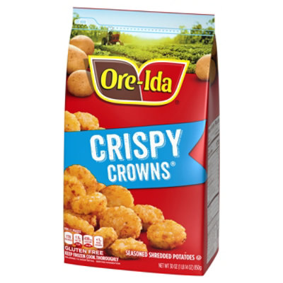 Ore-Ida Golden Crispy Crowns Seasoned Shredded Frozen Potatoes Bag - 30 ...