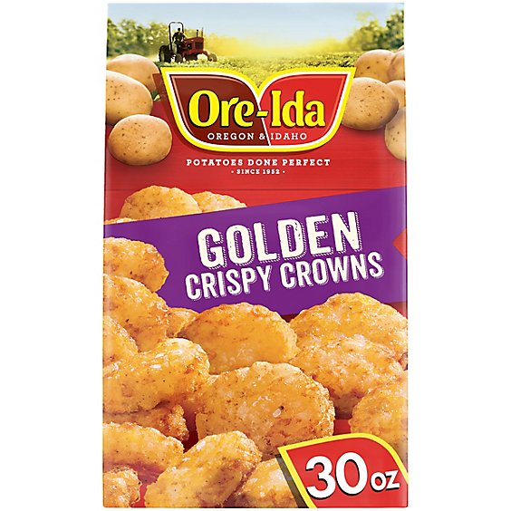 Ore-Ida Golden Crispy Crowns Seasoned Shredded Frozen Potatoes Bag - 30 Oz