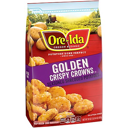 Ore-Ida Golden Crispy Crowns Seasoned Shredded Frozen Potatoes Bag - 30 Oz - Image 7