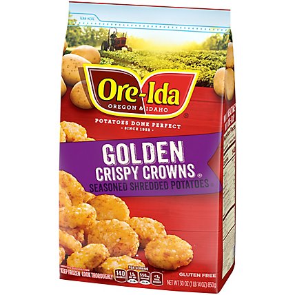 Ore-Ida Golden Crispy Crowns Seasoned Shredded Frozen Potatoes Bag - 30 Oz - Image 8