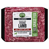 Open Nature Lamb Ground Lamb 85% Lean 15% Fat Grass Fed - 16 Oz - Image 1