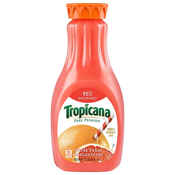 Tropicana Pure Premium Grapefruit Juice Red Ruby Grapefruit Pulp Chilled - 52 Fl. Oz.