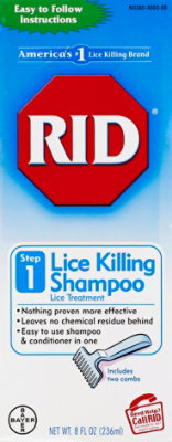 RID Lice Treatment Lice Killing Shampoo Step 1 - 8 Fl. Oz. - Image 2