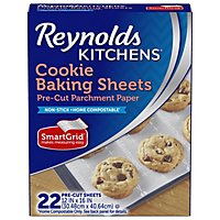Reynolds Kitchens Parchment Paper Cookie Baking Sheets Pre Cut With SmartGrid - 22 Count - Image 2