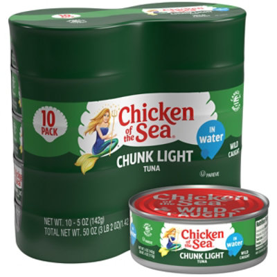 Chicken of the Sea Chunk Light Tuna in Water Chunk Style- 10-5 Oz - Image 1