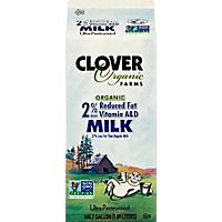 Clover Organic Milk Reduced Fat 2% Ultra Pasteurized - Half Gallon - Image 2