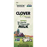 Clover Organic Milk Lowfat 1% Ultra Pasteurized - Half Gallon - Image 2